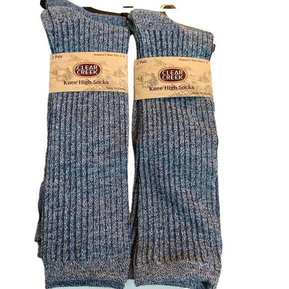 Clear Creek Woman’s Knee High Socks 4 Pairs Size 9 - 11 NWT - Picture 1 of 4
